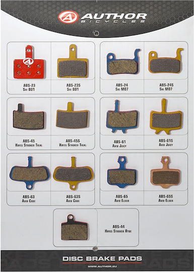 Author Disc Brake Pads Abs-24 Shi M07 Red
