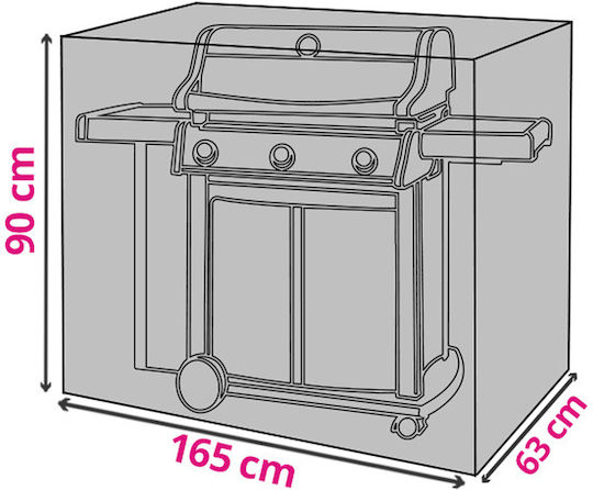 ToolLand Husă Grătar Verde cu Protecție UV 90x63x165cm