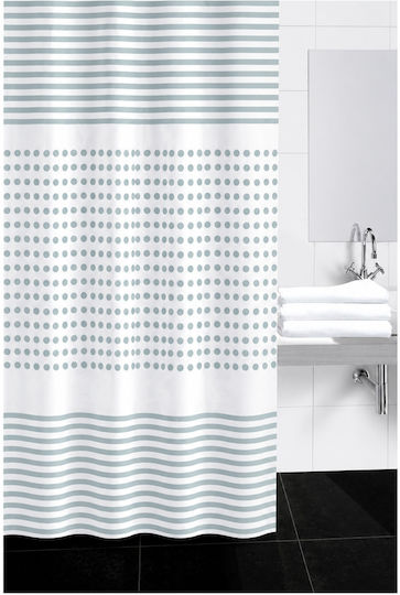 Click Shower Curtain 180x180cm Blue