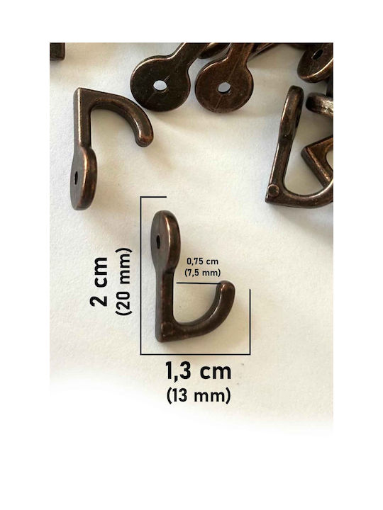 SteweHome Wooden Wall Hanger 4 Hooks White 60x14x14cm