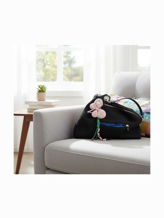 Keychain Bag Charm Large Pink Butterfly