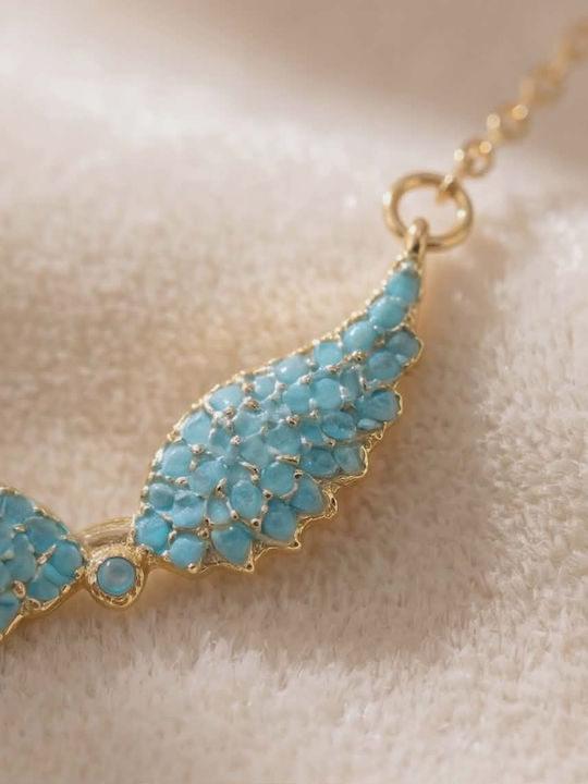 Turquoise Angel Wings Necklace