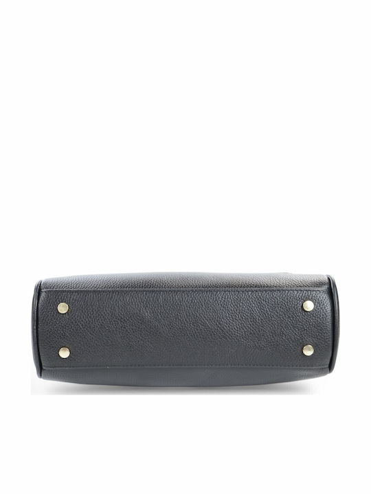 Black Leather Women's Flap Bag
