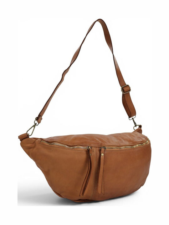Leather Women's Crossbody Bag Tabac Brown