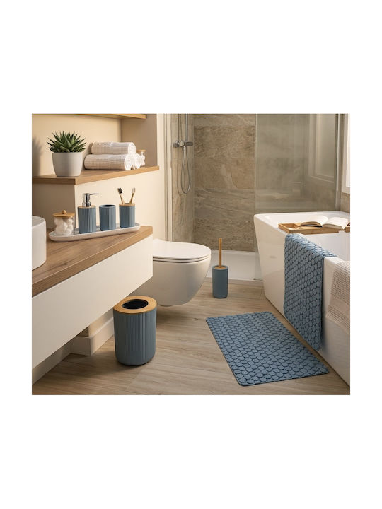 Badezimmerzubehör-Set Bambus Blau 6 Stück Badezimmerzubehör-Set Bambus Blau 6 Stück