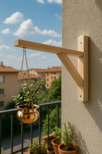SteweHome Hanging Wooden Orange Plant Stand 3x35x35cm