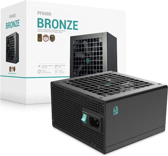 Deepcool 650W Schwarzes Voll Verkabeltes 80 Plus Bronze Netzteil Für Computer