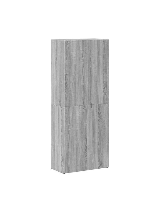 Büroaufbewahrungsschublade und -schrank Holzschatten Grau 60x32x153cm