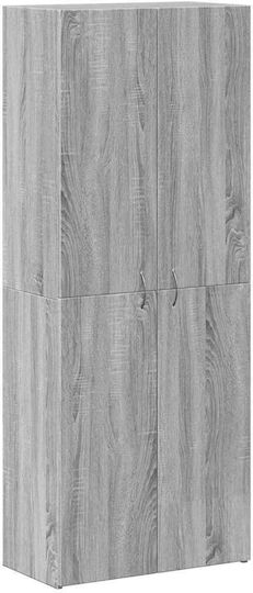 Ντουλάπι Γραφείου Ξύλινο Γκρι 60x32x153cm