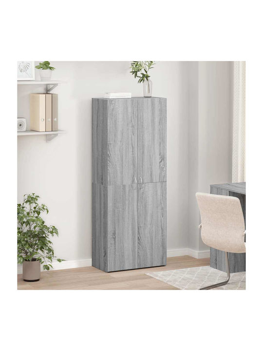 Büroaufbewahrungsschublade und -schrank Holzschatten Grau 60x32x153cm