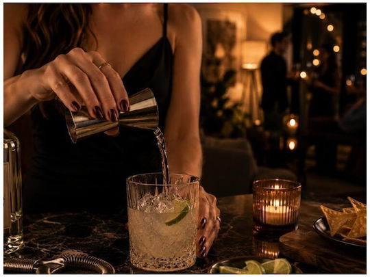 Double Measure Bar Spirit Measures 25ml 50ml Stainless Steel Aria Trade