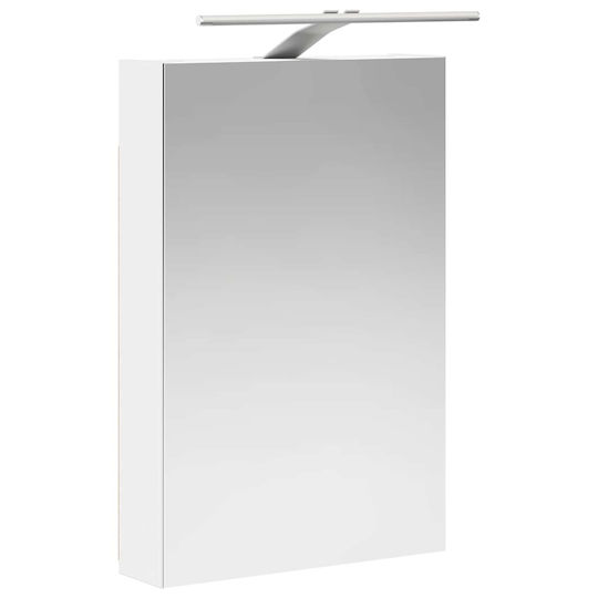 vidaXL Pang de Baie Fără Lavoar cu Oglindă cu Lumină Alb