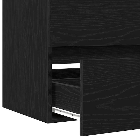 vidaXL Vanity Unit Without Sink M41xD38.5xH45cm Black Oak