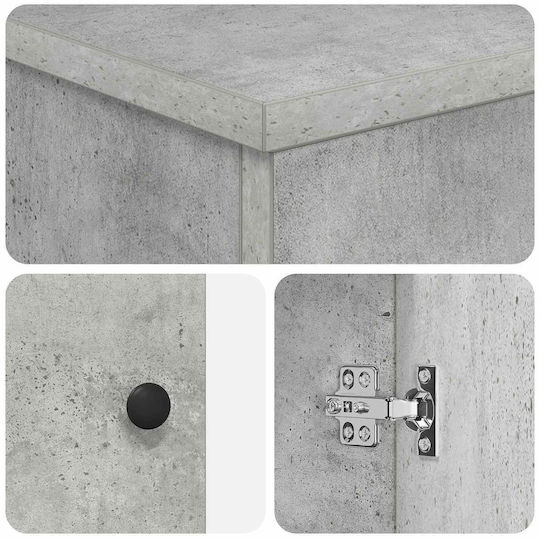 vidaXL 890133 Bathroom Vanity Unit Without Sink With Mirror M54xB35xH83cm Grey