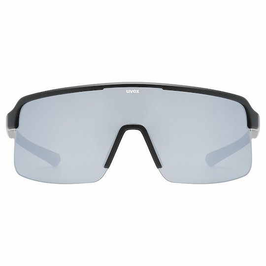 Uvex Cycling Glasses with Black Frame and Mirror Lenses