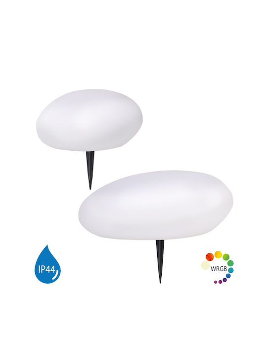 Lightex LED Φωτιστικό Δαπέδου με Θερμό Λευκό Φως Γκρι