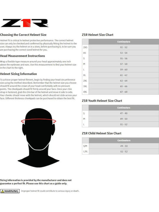Z1R Talon Nighthawk Full Face DOT / ECE 22.06 Black / Gray / White