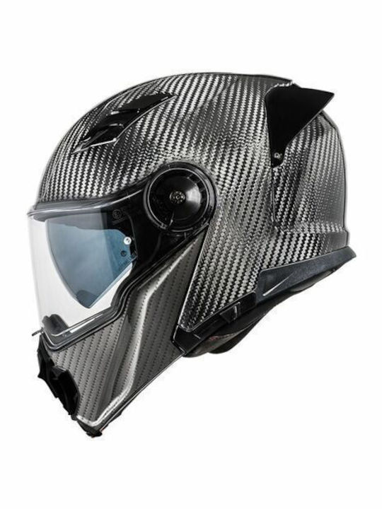 Premier Jogger U9 Carbon Motorcycle Helmet Flip-Up ECE 22.06 with Sun Visor