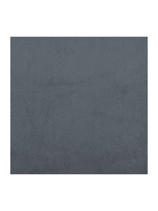Kinderbett Bett Einzel mit Samt Dunkelgrau mit Lattenrost & Matratze 90x190cm