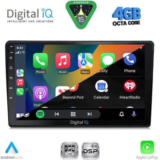 Digital IQ Ηχοσύστημα Αυτοκινήτου για Audi TT 2007-2015 (Bluetooth/USB/WiFi/GPS/Apple-Carplay/Android-Auto) με Οθόνη Αφής 9"