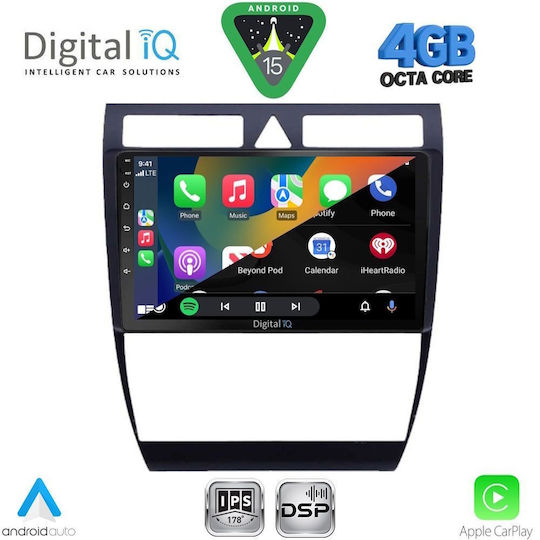 Digital IQ Car Audio System for Audi A6 1998-2005 Bluetooth USB WiFi GPS Apple CarPlay Android Auto with 9" Touch Screen