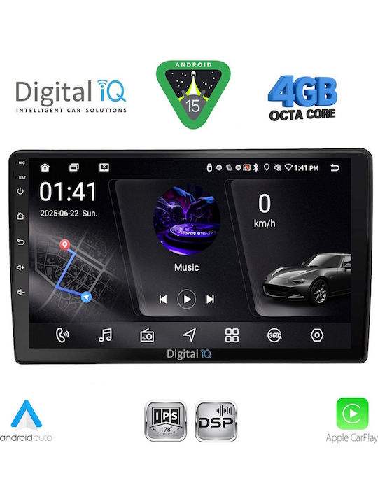 Digital IQ Auto-Audiosystem für Audi TT 2007-2015 Bluetooth USB Eingebautes Wi-Fi GPS Apple CarPlay Android Auto mit 9 Zoll Touchscreen
