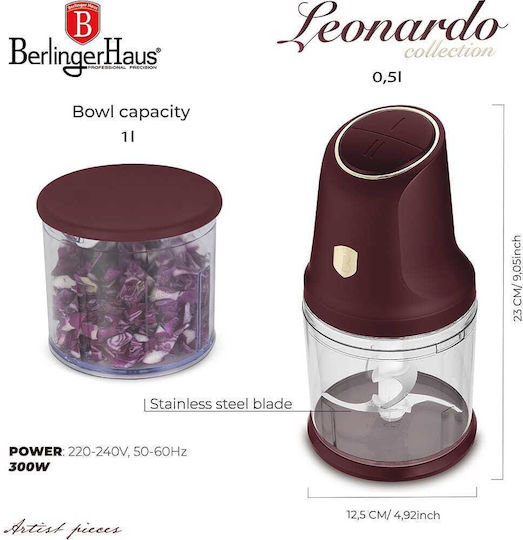 Berlinger Haus Multi Chopper 300W with 1L Bowl