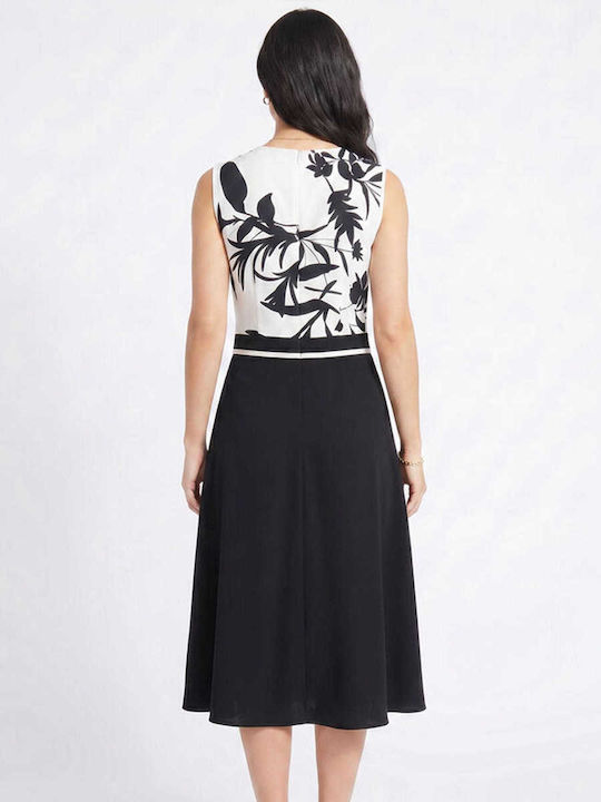 Sommer Midi Damenkleid für Hochzeit - Taufe Schwarz