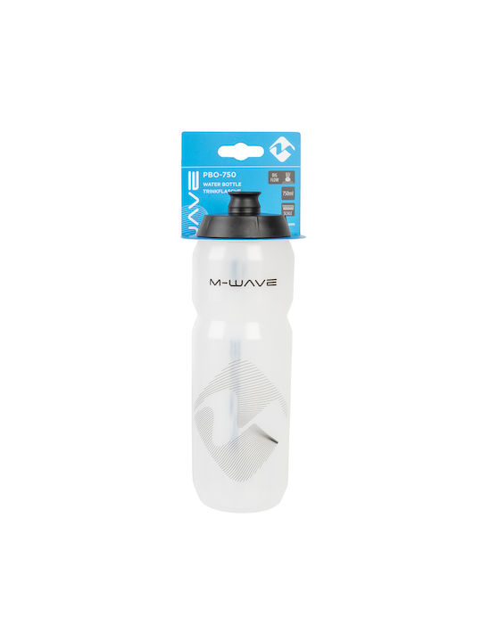 M-Wave PBO Water Bottle Plastic Bike 750ml Transparent
