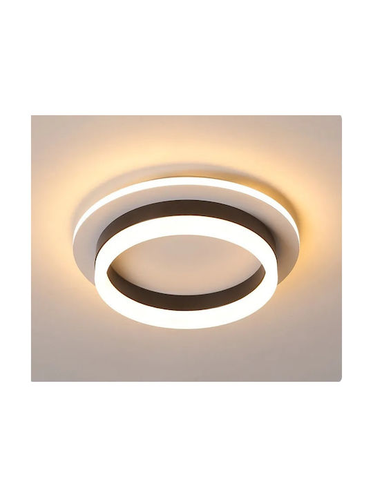 Luminastar Πλαφονιέρα Οροφής Μαύρη με Ενσωματωμένο LED