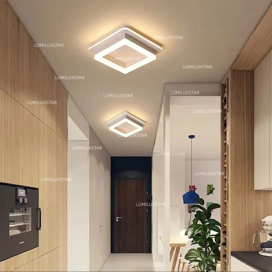 Luminastar Таванно Осветително Тяло Бяло с Интегриран LED
