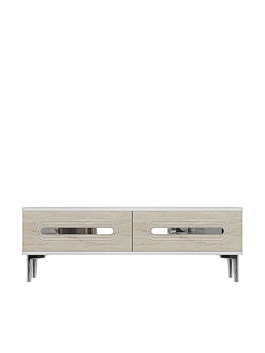 Έπιπλο Τηλεόρασης Λευκό Μ120xΠ30xΥ41cm