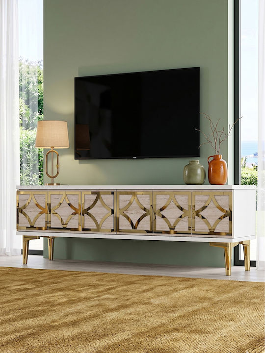 TV-Ständer Weiß M120xP30xH41cm