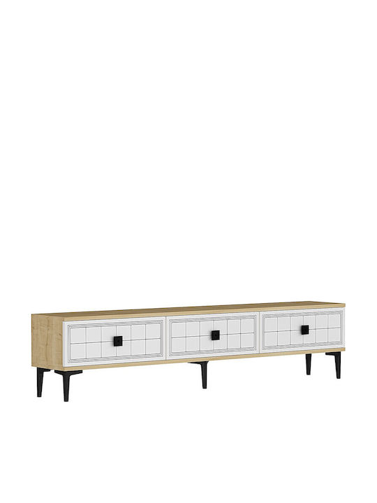 Black TV Stand L180xD30xH41cm