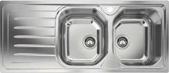 Franke Oll 621 Chiuvetă De Bucătărie Drop-In Inox L116xL50cm Gri Franke Oll 621 Chiuvetă De Bucătărie Drop-In Inox L116xL50cm Gri