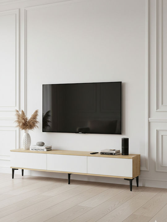 Black TV Stand L180xD30xH41cm
