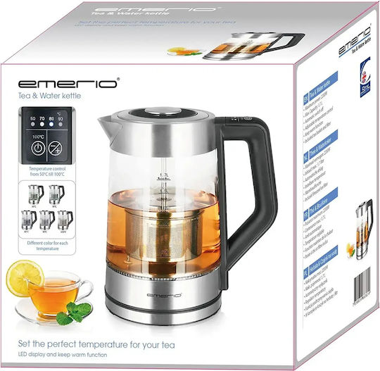 Emerio WK-122730 Електрическа Кана 1.7л 2200W Сребриста