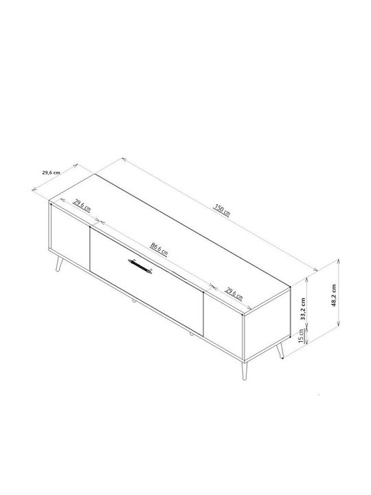 Stand TV Multicolor L150xA30xÎ15cm