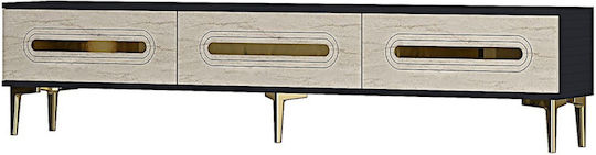Έπιπλο Τηλεόρασης Γκρι Μ180xΠ30xΥ41cm
