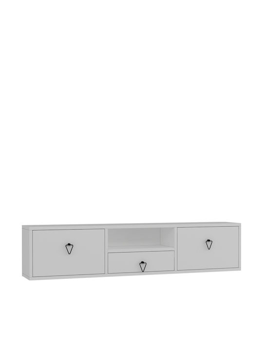 TV-Ständer Weiß M140xP30xH30cm
