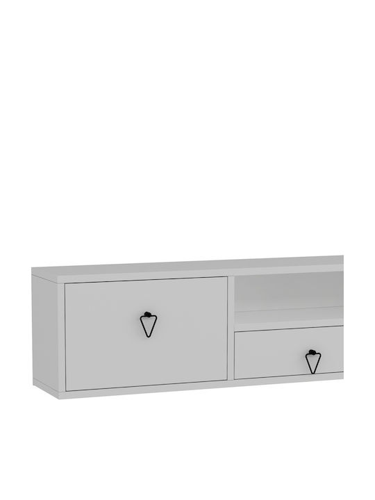 TV-Ständer Weiß M140xP30xH30cm