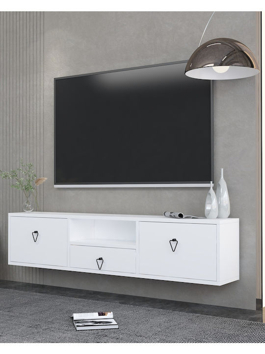 TV-Ständer Weiß M140xP30xH30cm