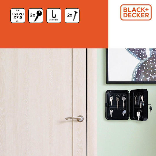 Black & Decker Κλειδοθήκη Τοίχου Μεταλλική με Κλειδαριά