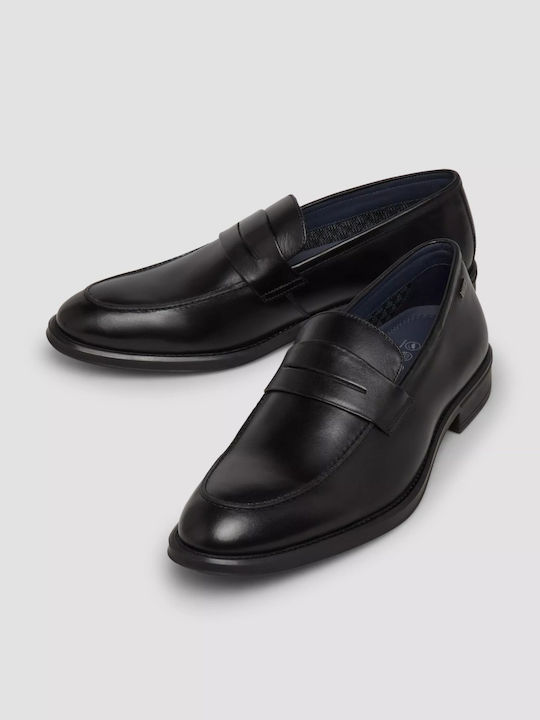 Loafers Din Piele Pentru Bărbați În Culoare Neagră