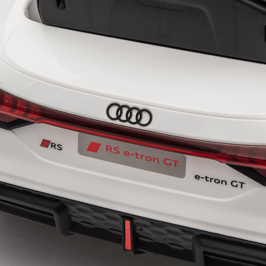 Audi RS e-tron GT Едноместна с Дистанционно Управление Лицензиранa 12 Волта Бяла