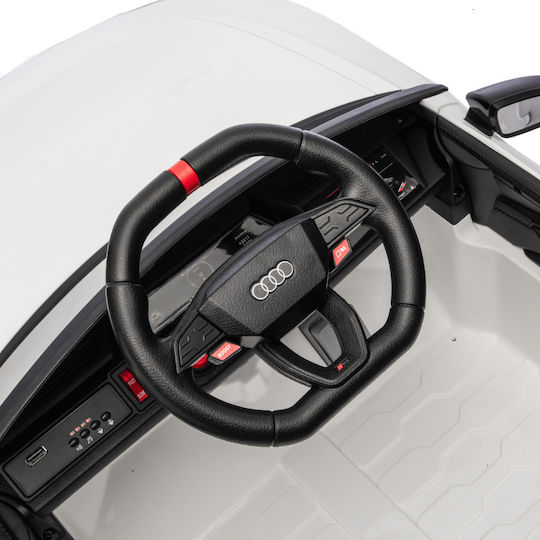 Audi RS e-tron GT Едноместна с Дистанционно Управление Лицензиранa 12 Волта Бяла