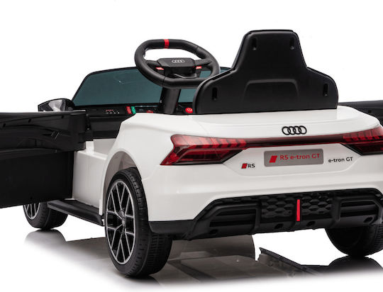 Audi RS e-tron GT Едноместна с Дистанционно Управление Лицензиранa 12 Волта Бяла