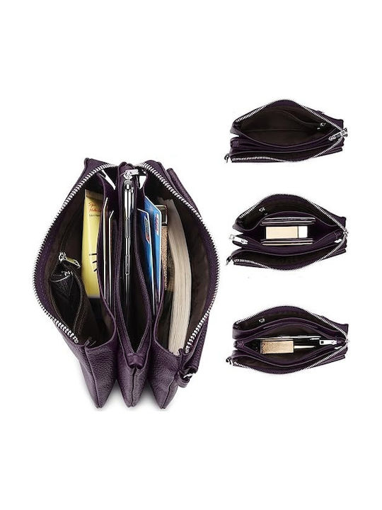 Leder Damen-Handytasche Lila