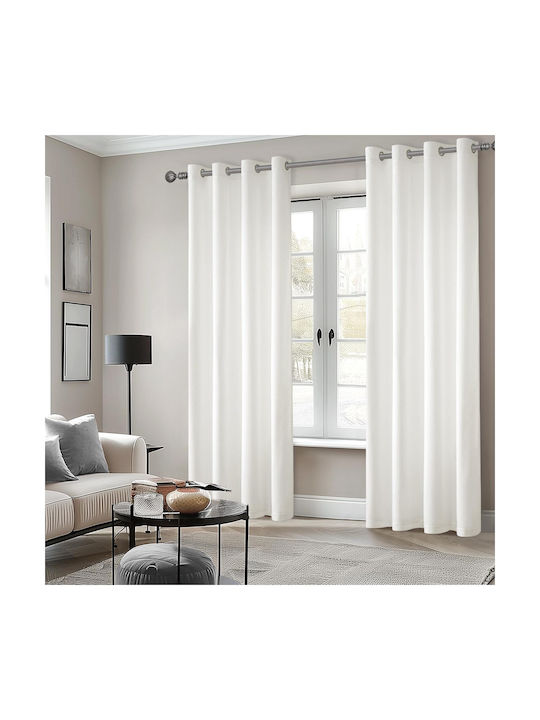Пердета И Завеси С Копчета Бели 140x265см