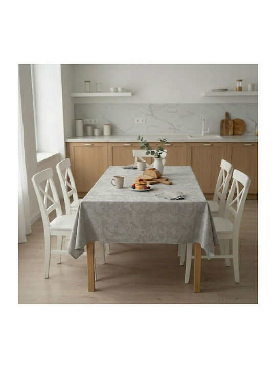 Cotton Stain Resistant Grey Tablecloth 120x160cm